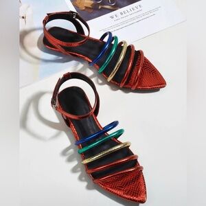 Rainbow Strappy Sandals